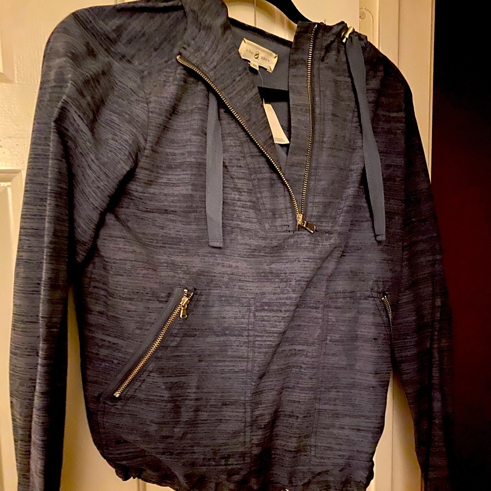 Blue gray bomber jacket